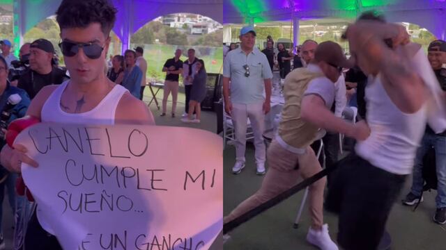 Un influencer le pidió al Canelo Álvarez que le diera un gancho