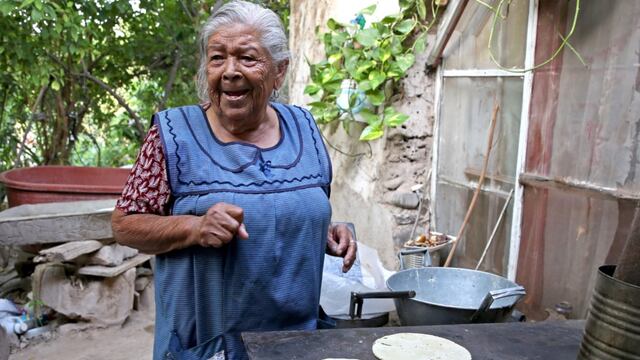 Doña Camila, beneficiaria de la Pensión Bienestar