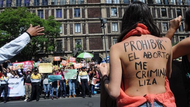Manifestación a favor del aborto en México