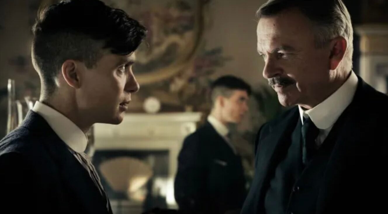 Cillian Murphy y Sam Neill en Peaky Blinders