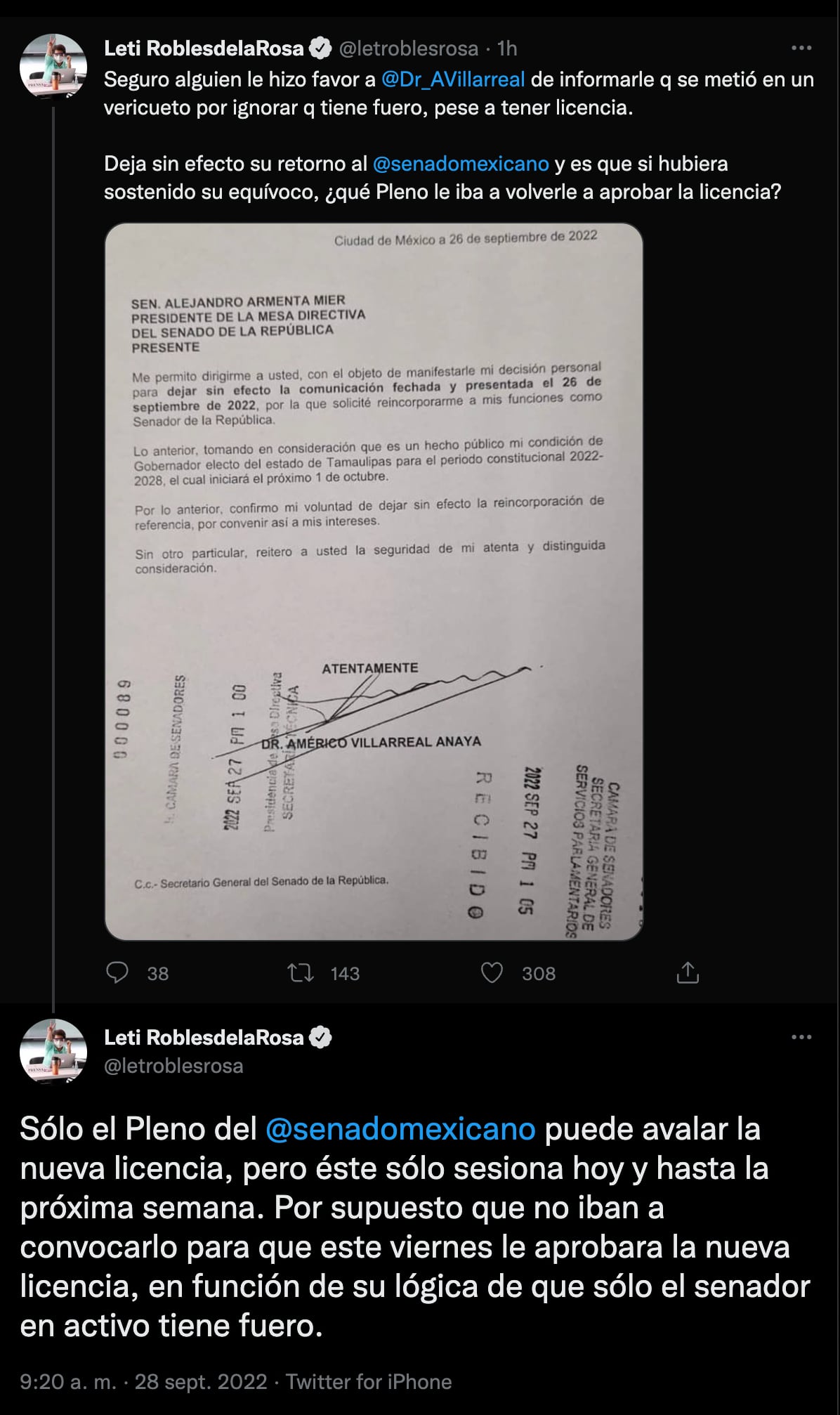 Américo Villarreal no sabe qué hacer con su vida: ya se arrepintió de regresar a la Cámara de Senadores