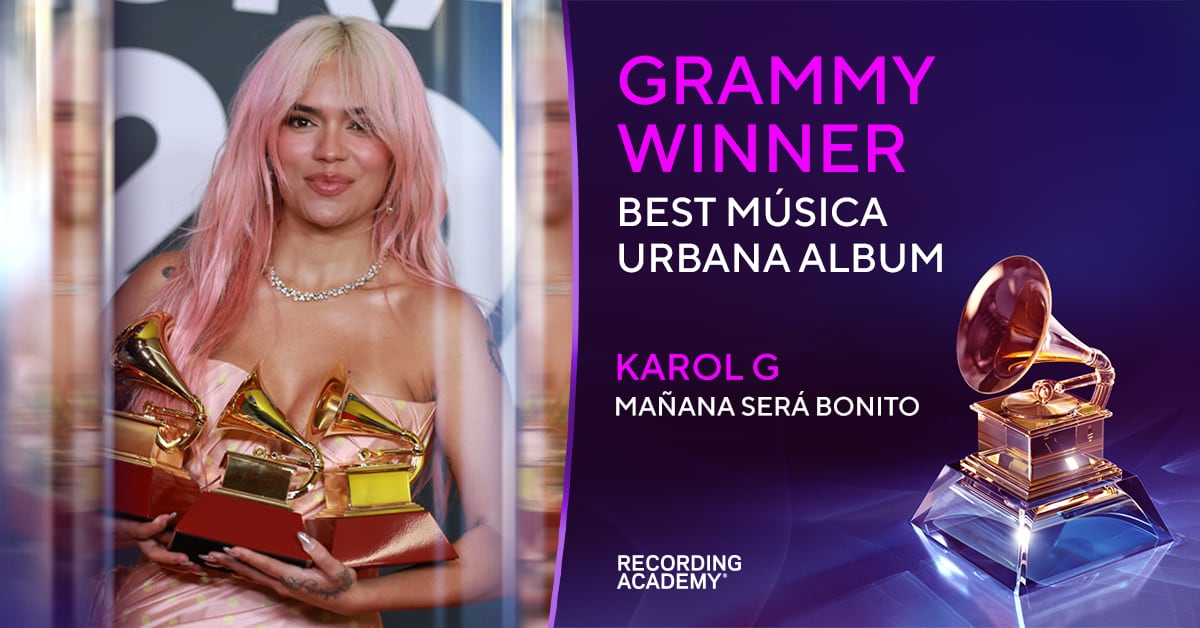 Karol G, ganadora Premios Grammy 2024
