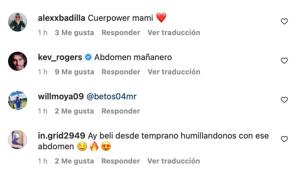 Belinda amanece con abdomen plano y ya le piden la receta (FOTOS)