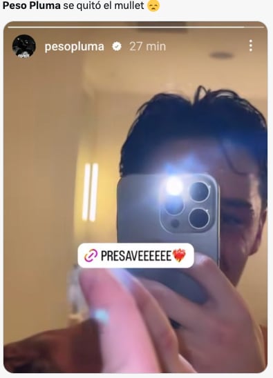 Los memes de Peso Pluma por su nuevo corte de cabello