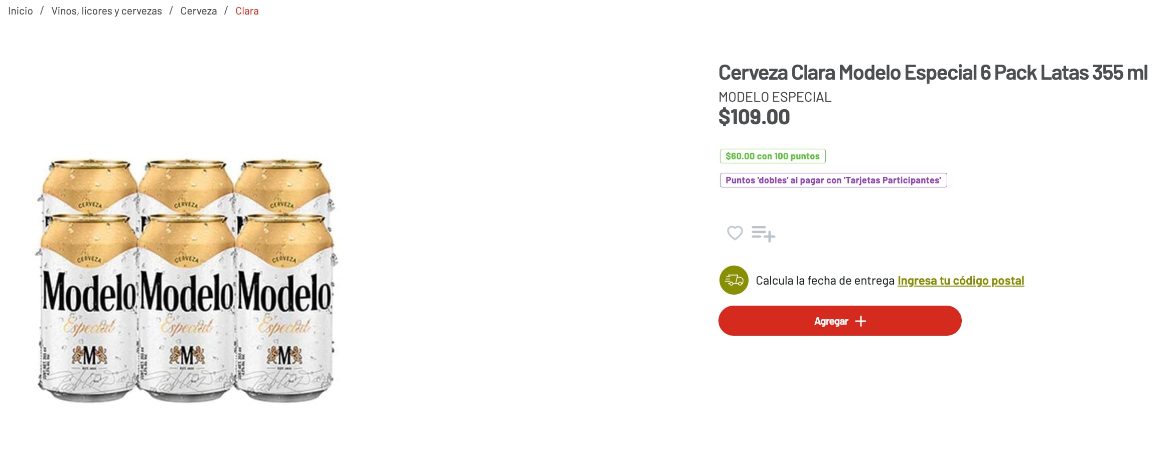 Soriana también vende la cerveza Modelo chiquita