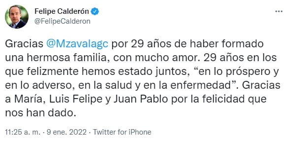 Calderón tuit