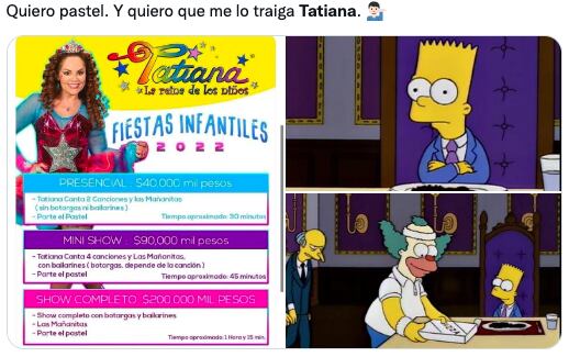 Memes de Tatiana y sus precios