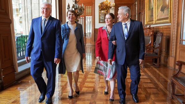 AMLO y Beatriz Gutiérrez reciben al presidente de Alemania, Frank-Walter Steinmeier