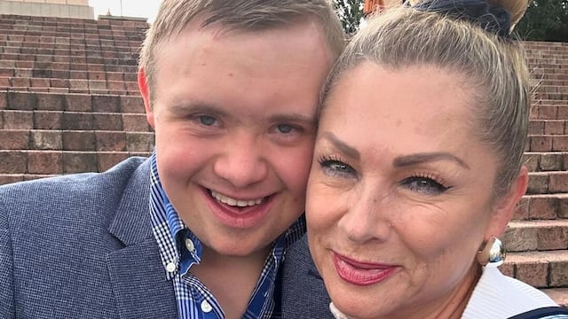 Leticia Calderón y su hijo Luciano Collado