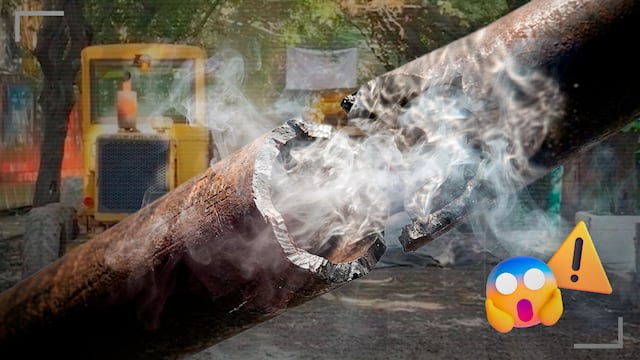 Trabajos de reencarpetamiento provocan fuga de gas en Insurgentes Sur