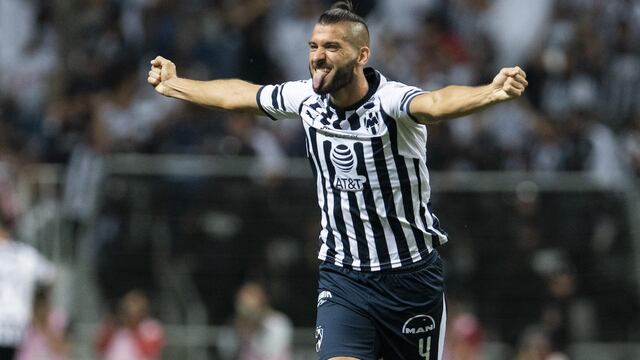 Nico Sánchez celebra la victoria de Rayados