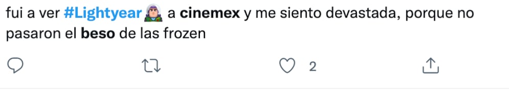 Acusan a Cinépolis y Cinemex de censura poor beso lésbico en Lightyear
