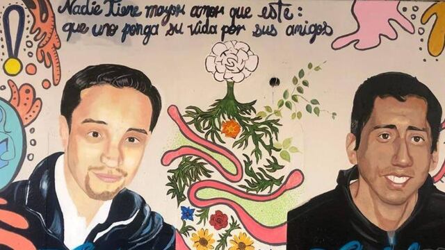 Mural en honor a Jorge y Javier