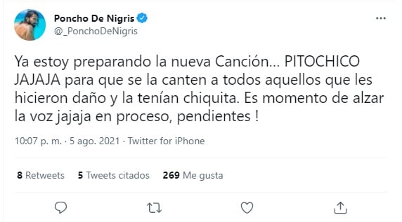 Poncho de Nigris responde a los usuarios que lo atacaron
