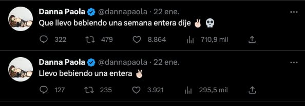 Danna Paola dice que bebió por una semana, pero habría sido para promocionar una canción