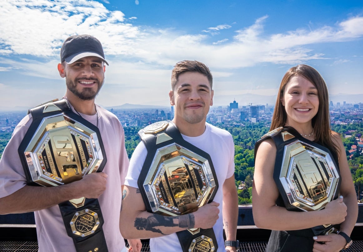 Yair Rodríguez, Brandon Moreno y Alexa Grasso.