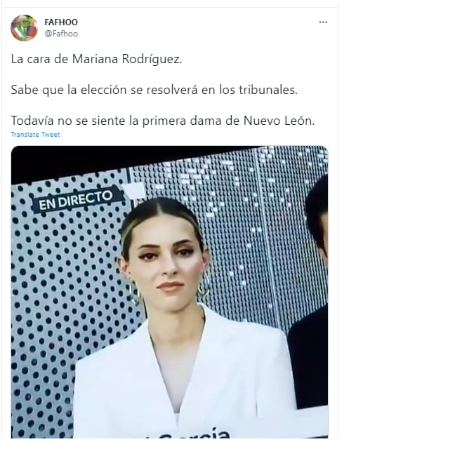 Memes a Mariana Rodríguez por su rostro.