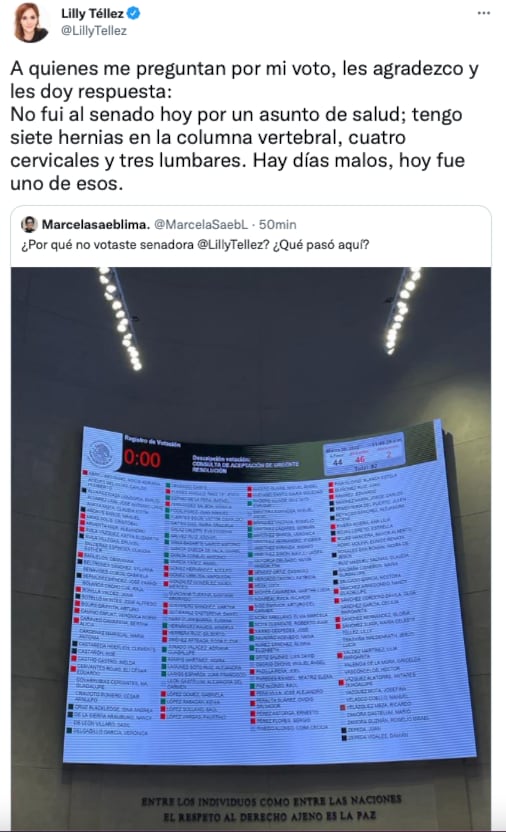 Lilly Téllez revela que tiene problemas de salud/@LillyTellez