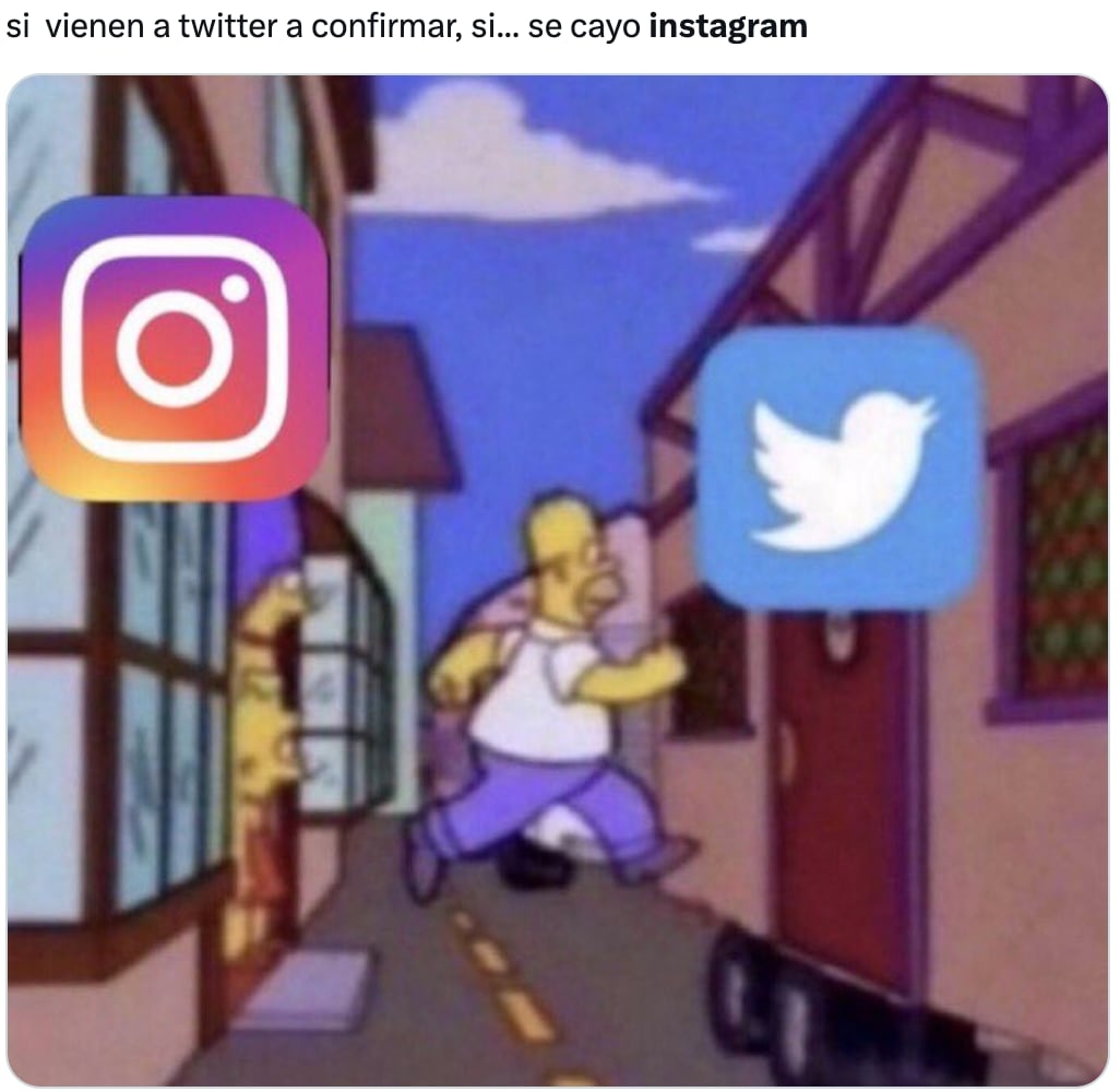 Memes de la caída de Instagram