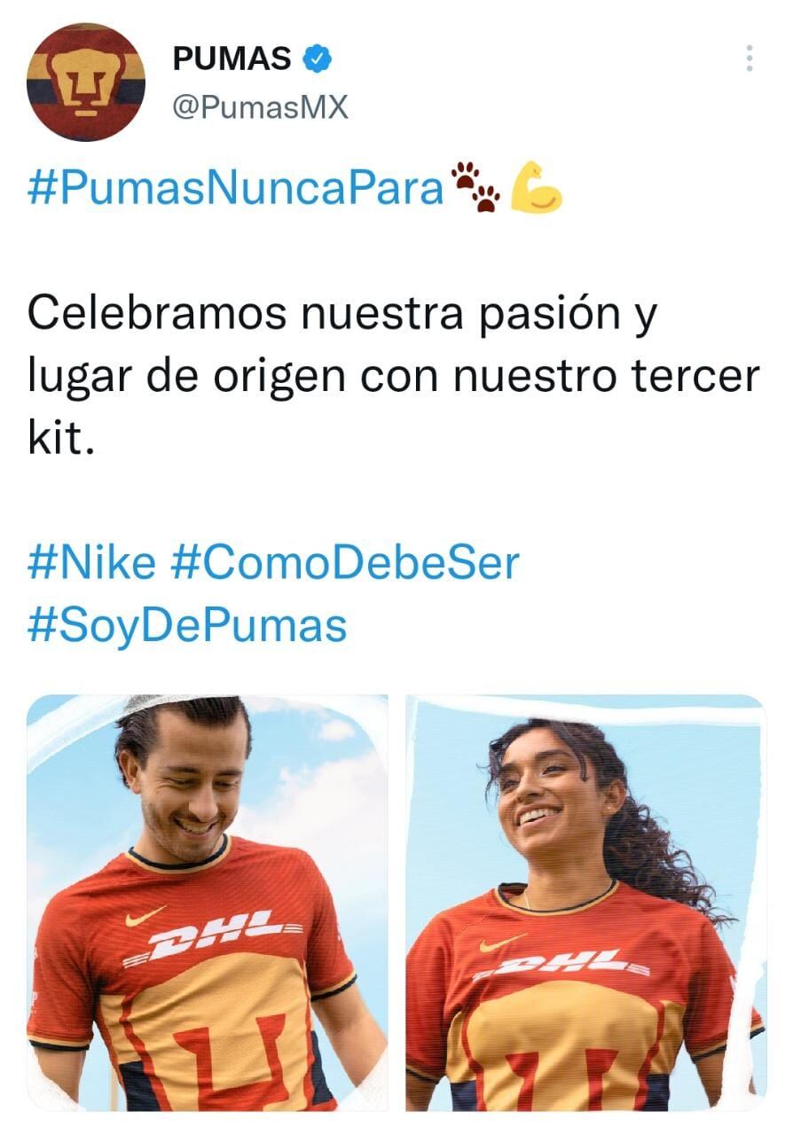 Anuncio del nuevo jersey de Pumas