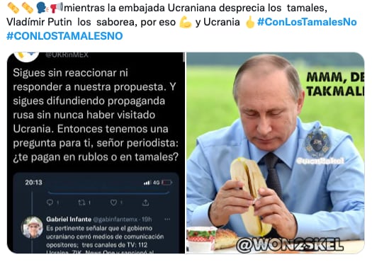 Memes sobre los tamales y la Embajada de Ucrania
