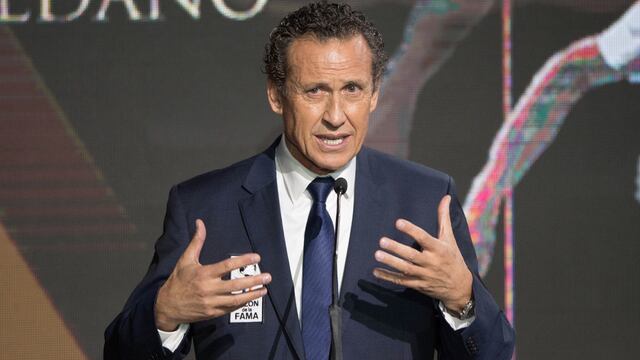 Jorge Valdano en el Salón de la Fama.