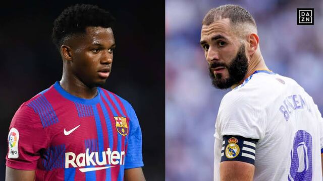 Ansu Fati y Karim Benzema, jugadores de la liga española