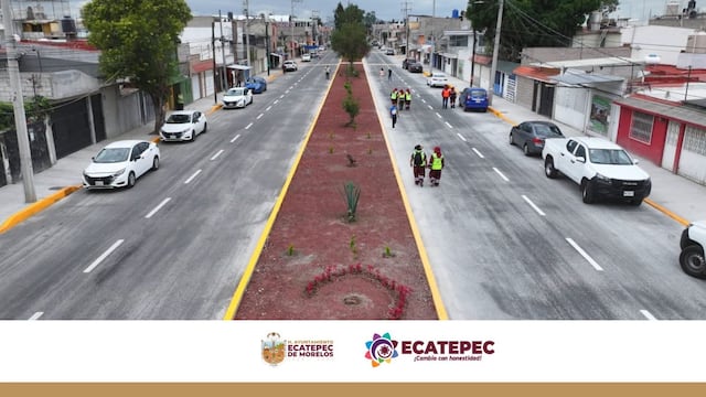 La presidenta municipal de Ecatepec, Azucena Cisneros Coss, entregó la rehabilitación integral del Boulevard Quetzalcóatl en Ciudad Azteca.