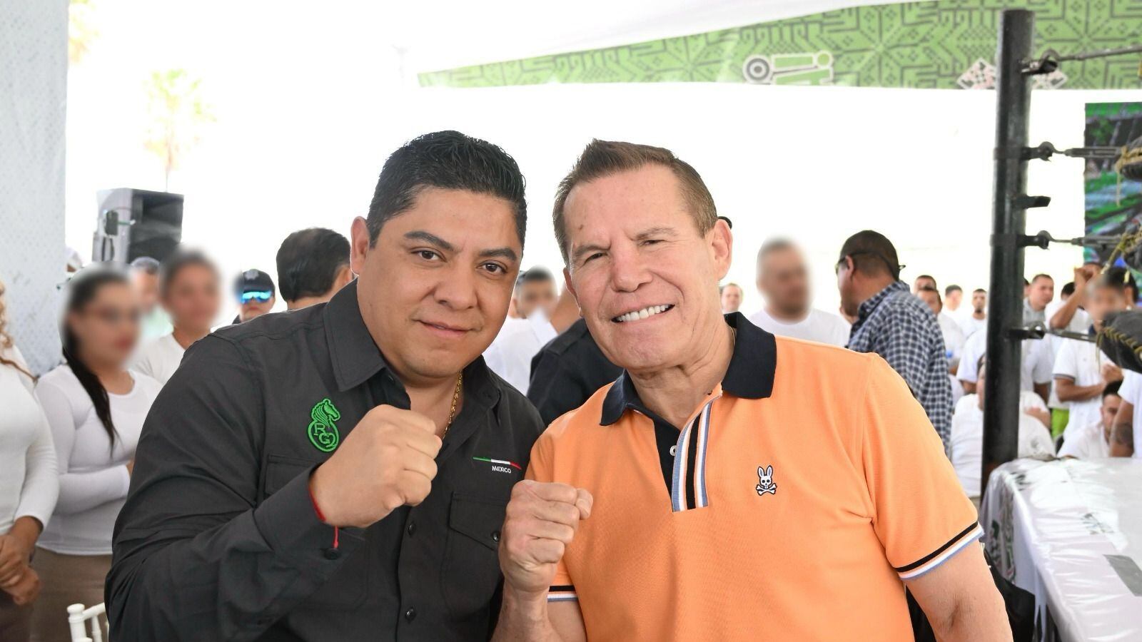 Ricardo Gallardo y Julio César Chávez convivieron con internos de La Pila de San Luis Potosí