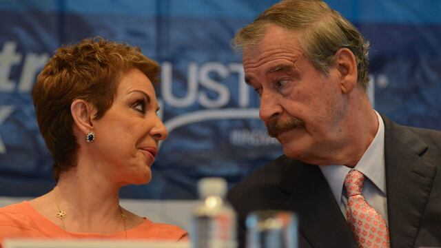 Vicente Fox Quesada, ex presidente de México y su esposa, Marta Sahagún