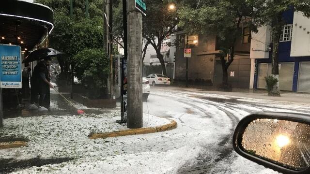 Granizada fuerte azota la CDMX