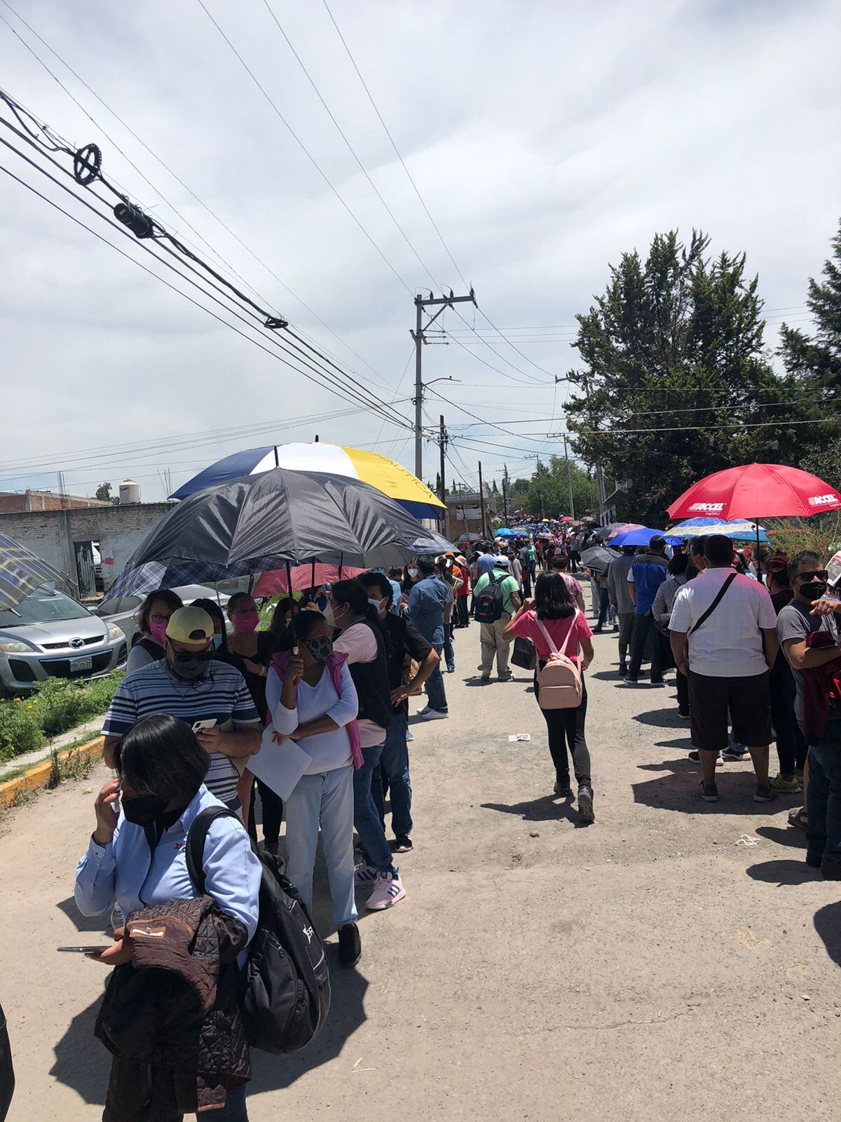 Largas filas en Teoloyucan