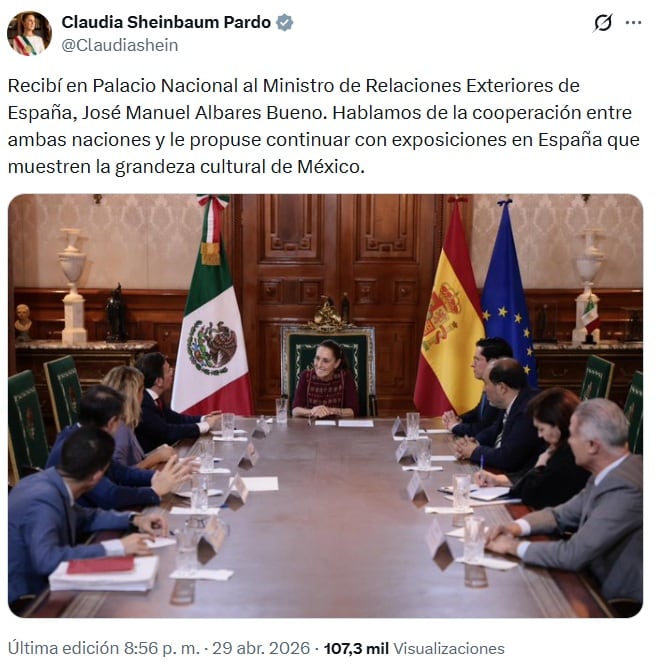 Sheinbaum impulsa más exposiciones en España sobre la cultura de México
