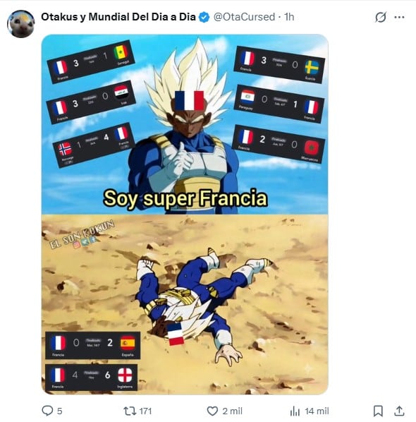 Memes del Francia vs Inglaterra