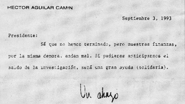 El apapacho de Salinas a Aguilar Camín