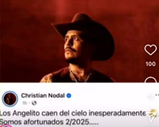 Christian Nodal habría confirmado el embarazo de Ángela Aguilar con una extraña publicación