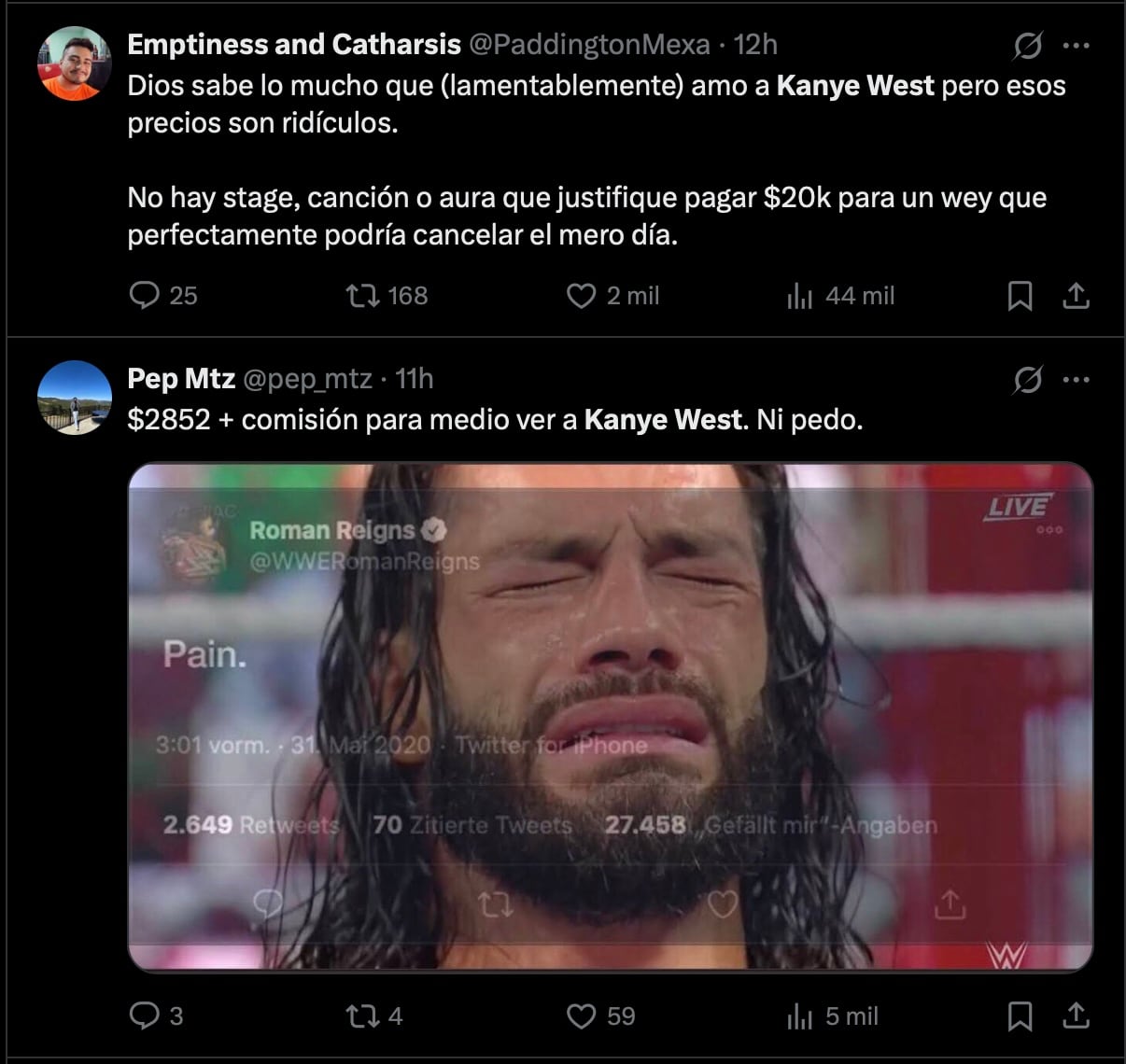 Memes explotan contra Kanye West por carísimos boletos de su concierto en México