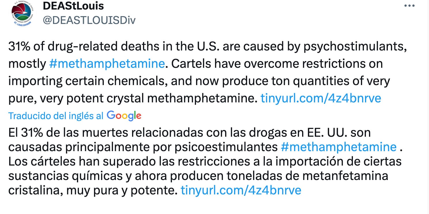Gobierno de Estados Unidos destaca "histórico" decomiso de fentanilo