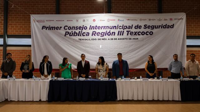 Primer consejo intermunicipal de seguridad en Texcoco