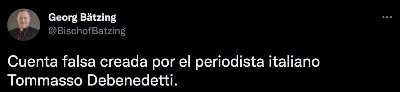 Perfil falso de Tommaso Benedetti