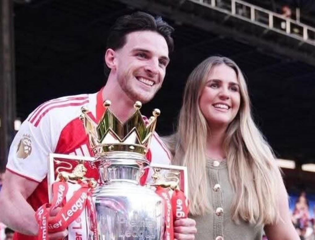 Declan Rice y su novia, Lauren Fryer