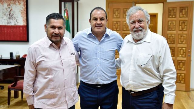 Samuel Sotelo Salgado, Cuauhtémoc Blanco y Alejandro Encinas/ Gobierno de Morelos