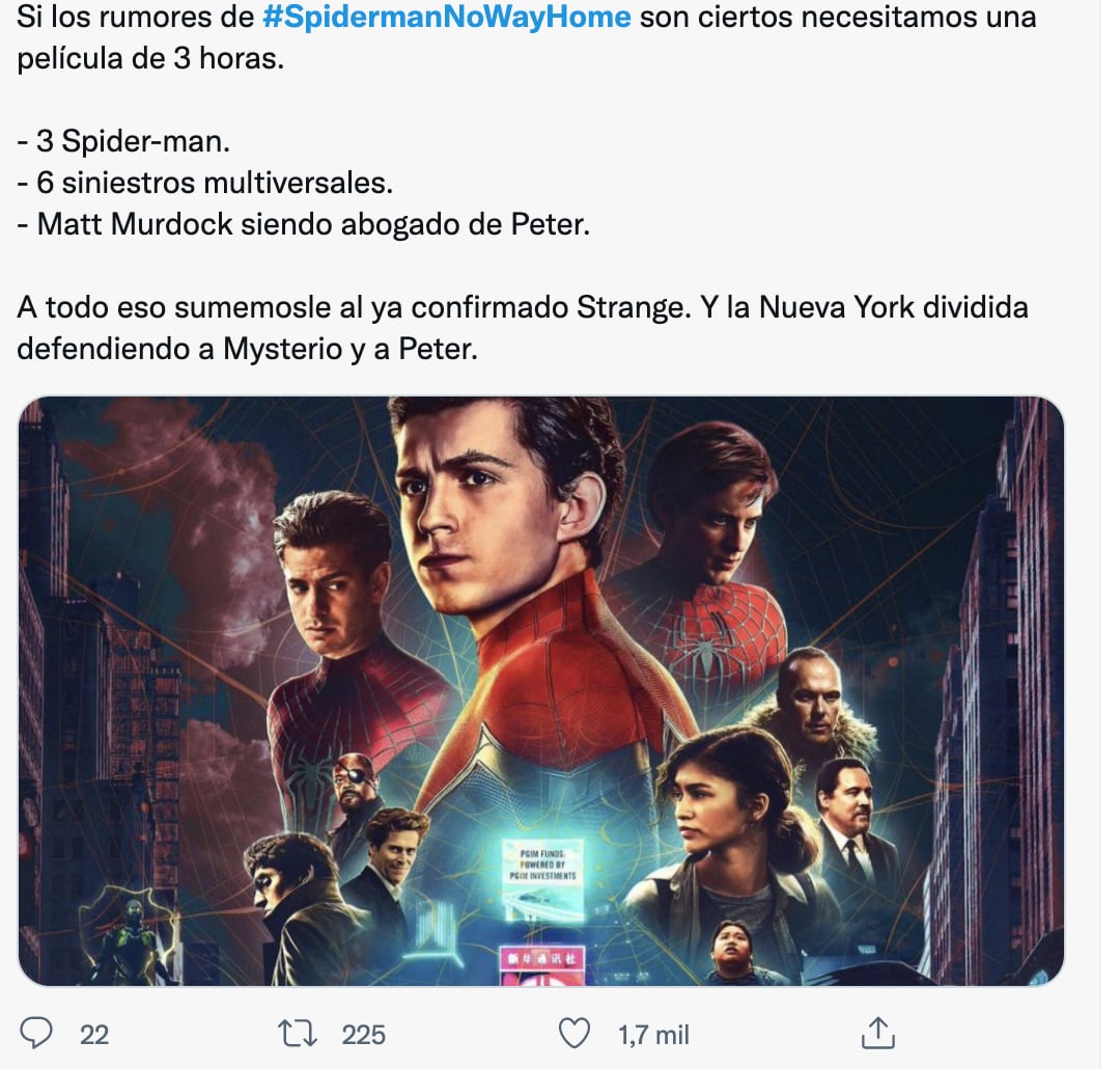 Rumores sobre el tráiler de 'Spider-Man: No Way Home'