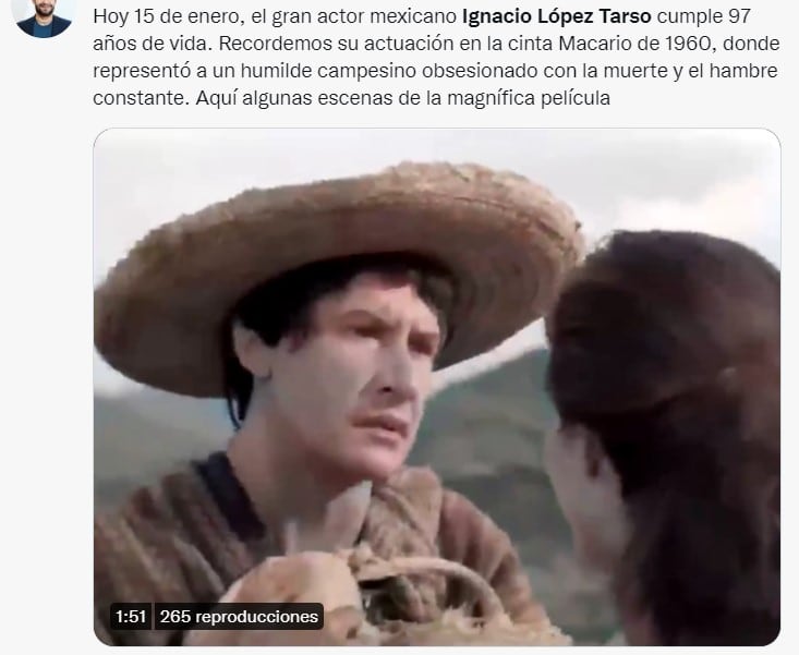Felicitaciones a Ignacio López Tarso