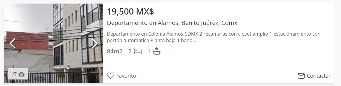 Renta en colonia Álamos