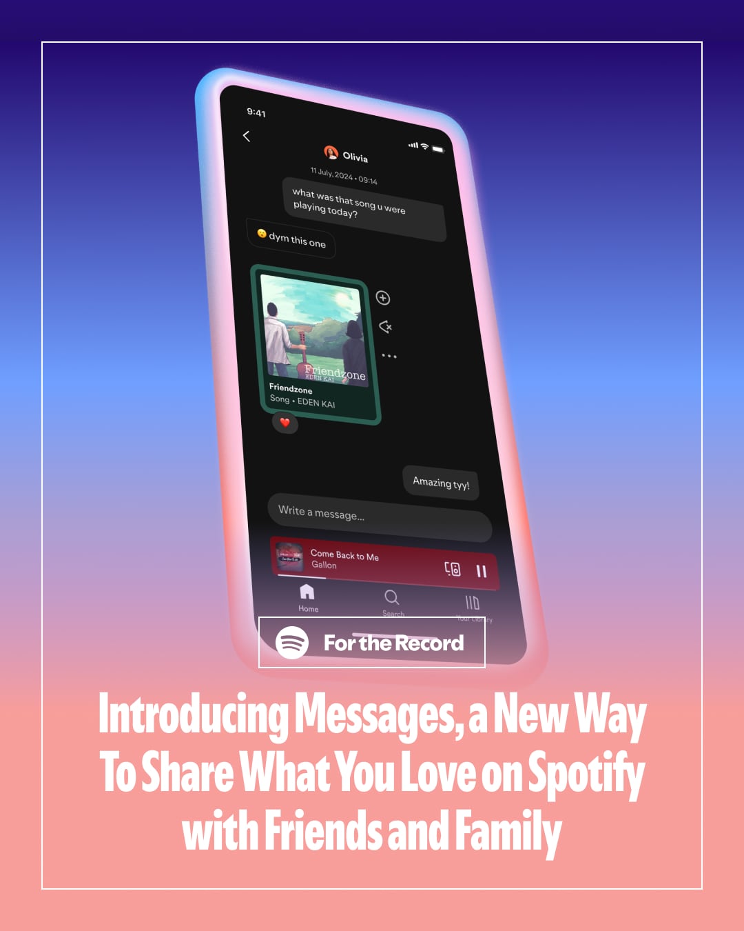 Spotify: Mensajes