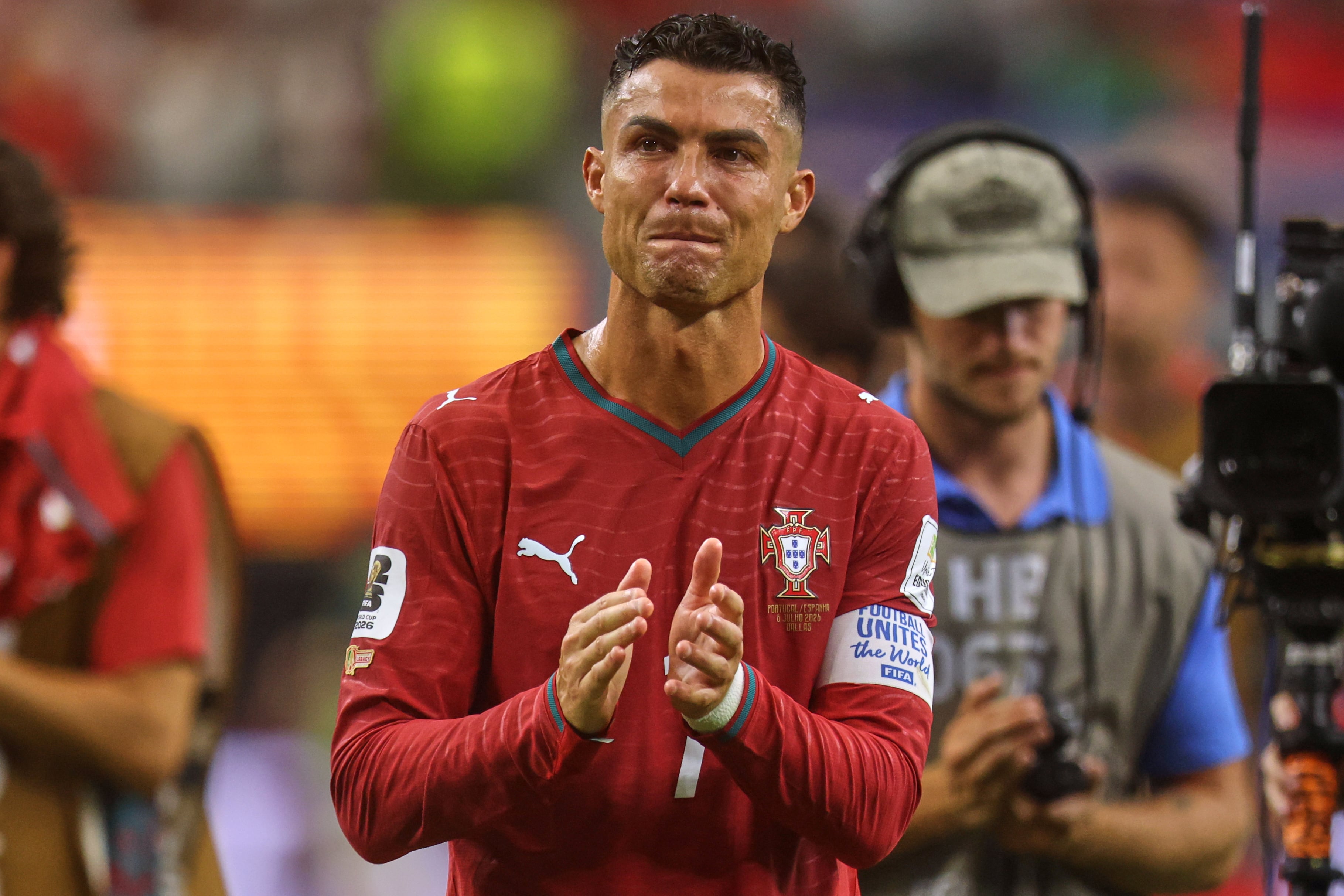 Cristiano Ronaldo no pudo contener el llanto tras la eliminación de Portugal.