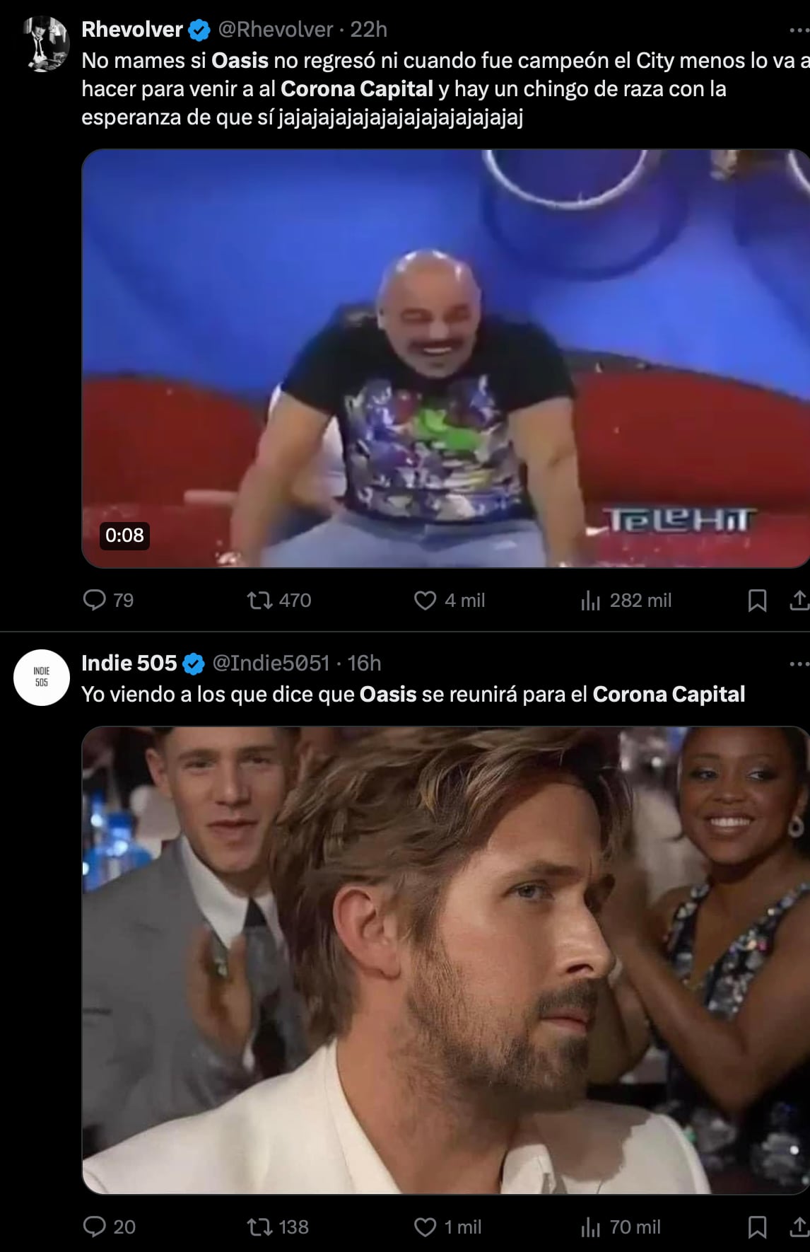 Los memes de Oasis regresando en el Corona Capital 2024 son lo mejor que verás hoy