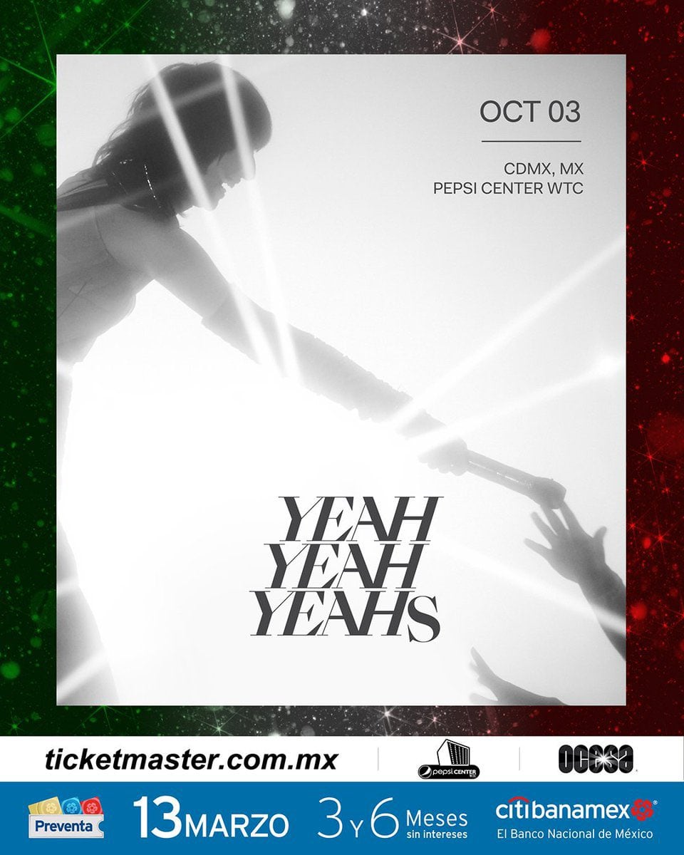 Cartel concierto de los Yeah Yeah Yeahs