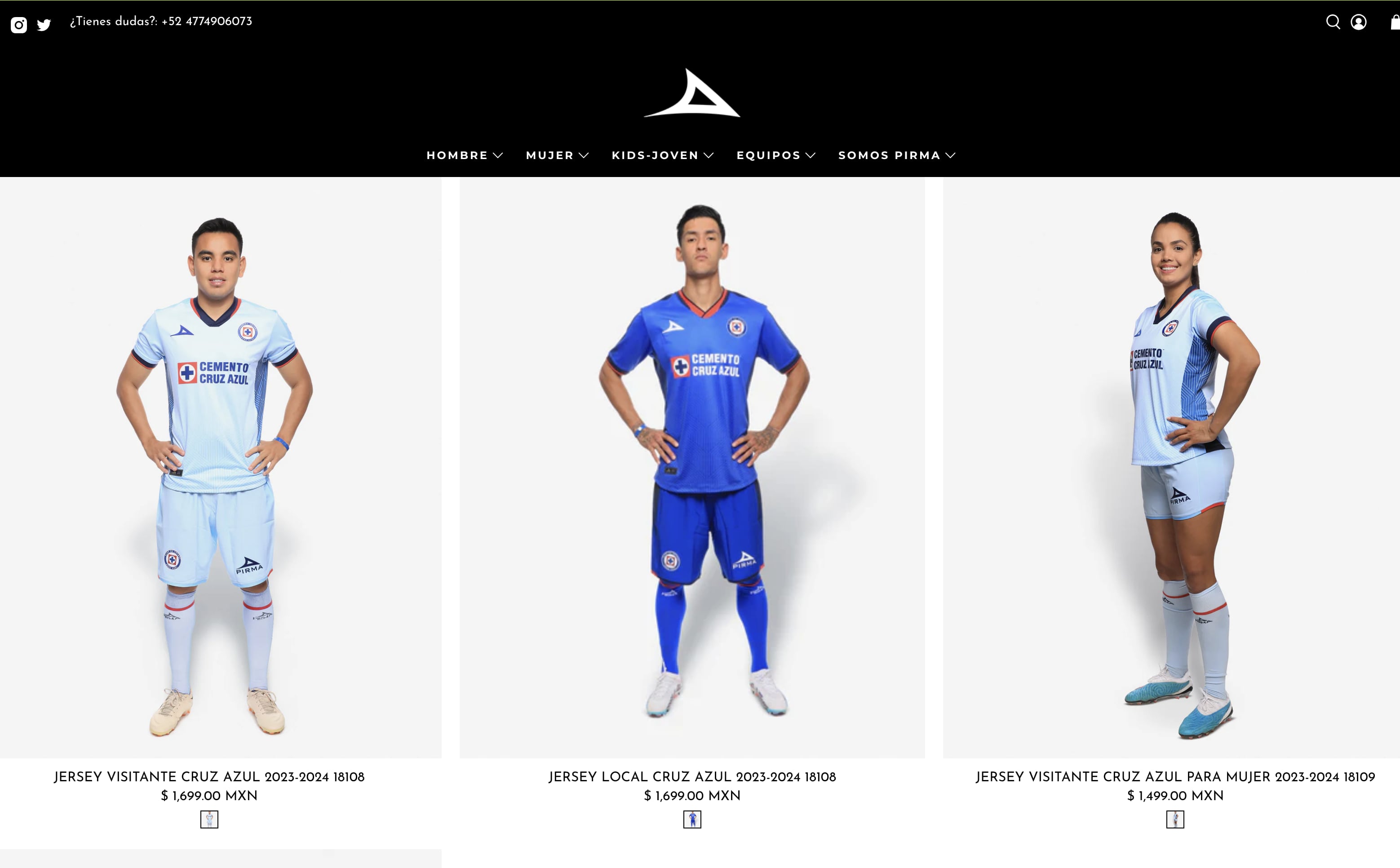 Playera Cruz Azul